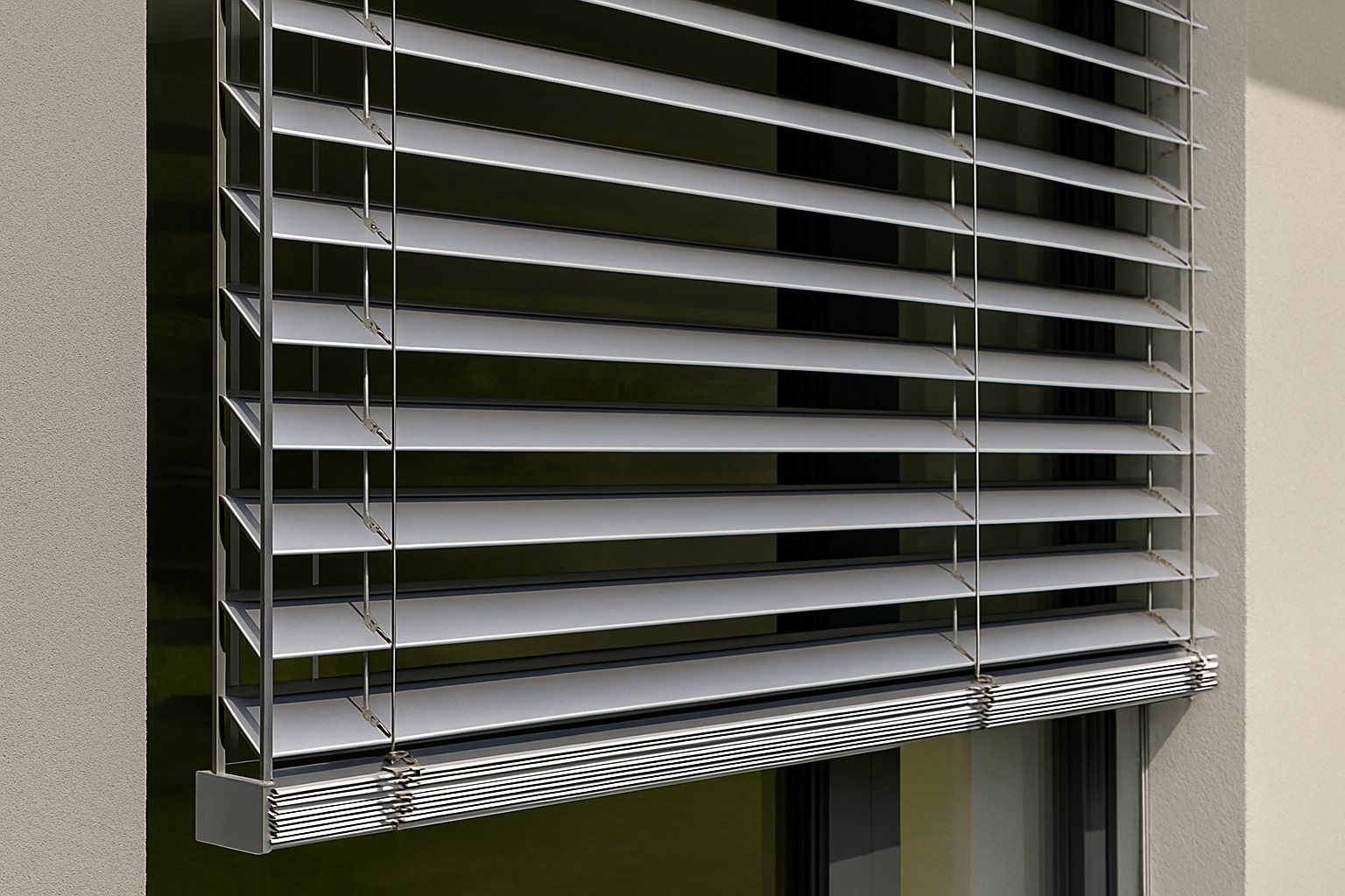 Brise-soleil orientable en aluminium installé par SMB Structure